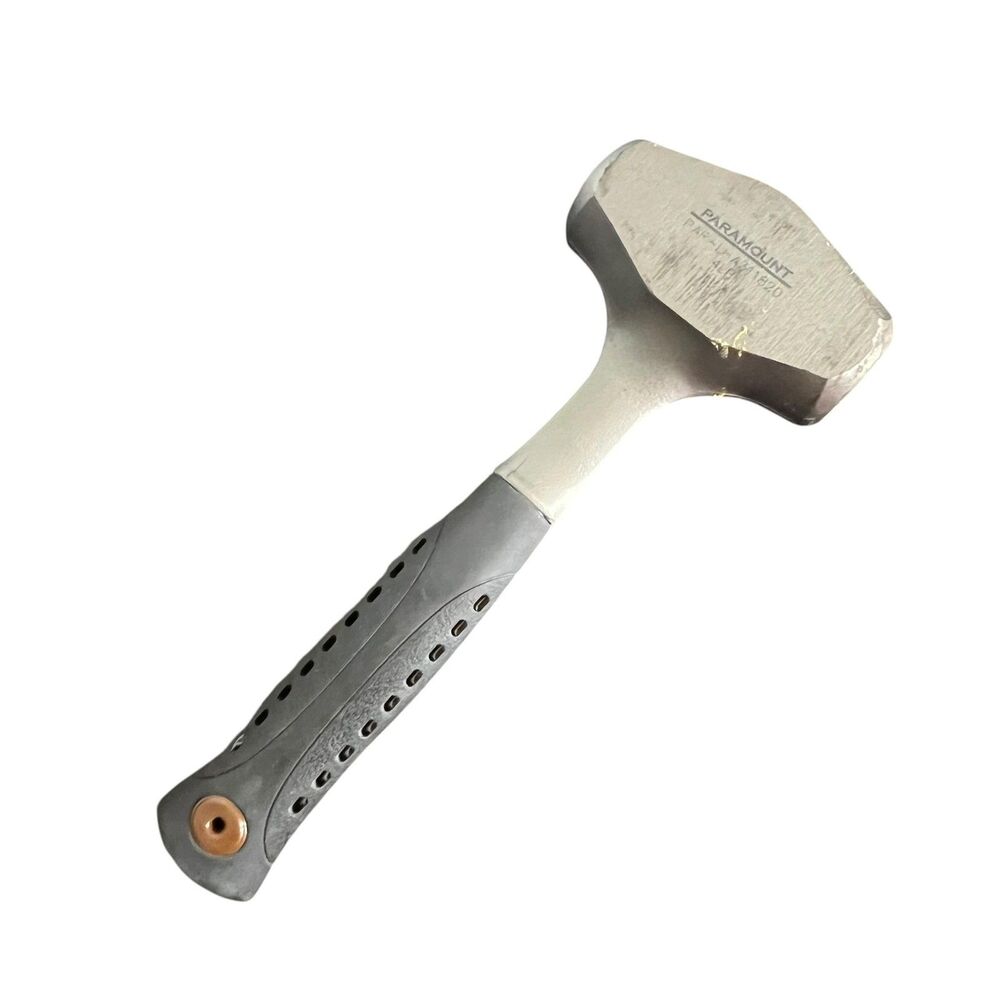 Paramount 4LB Drilling Hammer Steel Head Gray Rubber Handle Hand Tool Taiwan